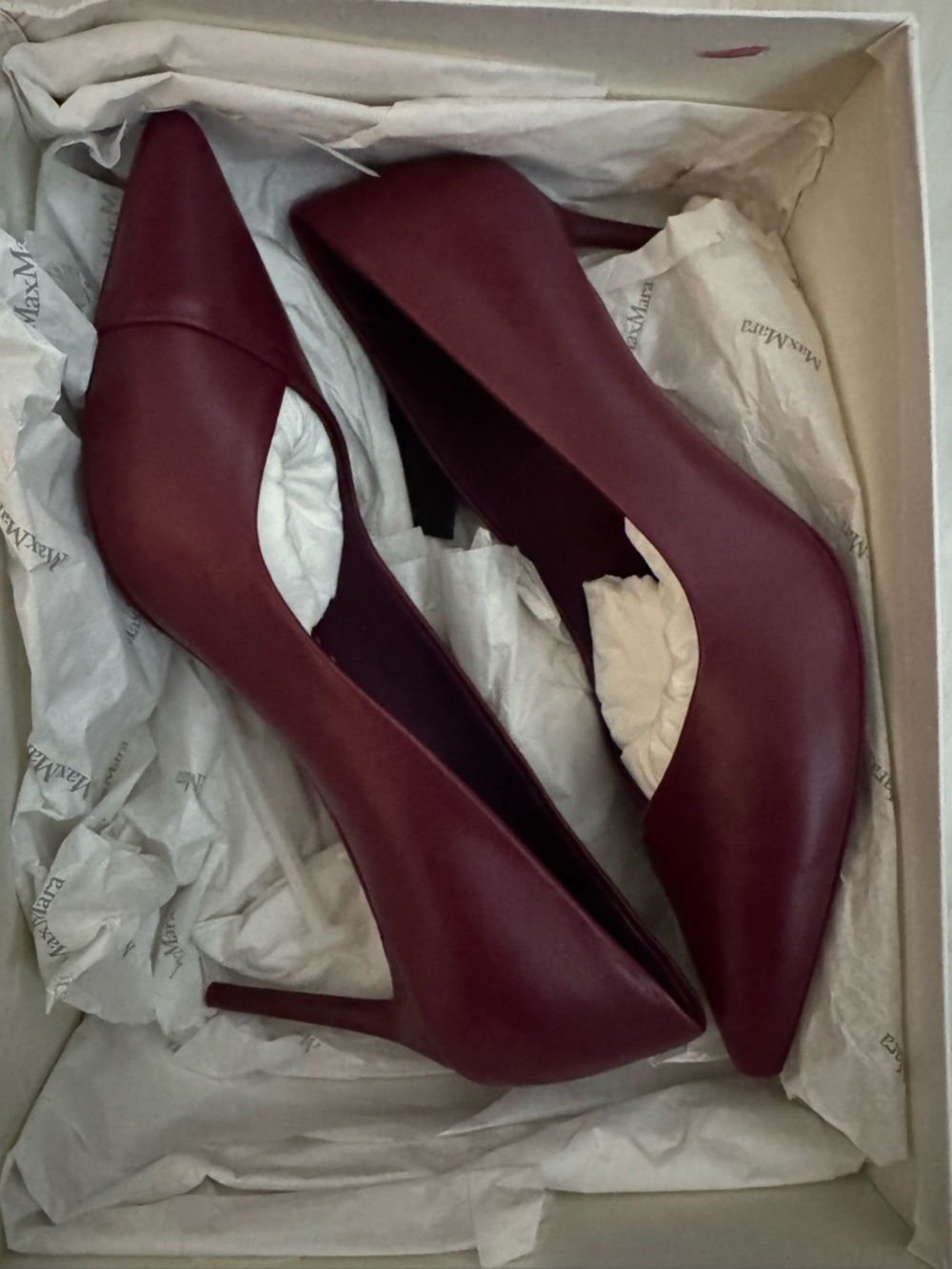 🆕 MaxMara Phyllis Heels - Bouganville (burgundy)- 38 - Picture 4 of 15
